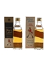 Johnnie Walker Black Label & Red Label Bottled 1970s 2 x 5cl / 40%