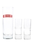 Stolichnaya Shot Glasses & Smirnoff Highball  10cm-16cm Tall