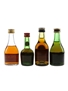 Courvoisier Three Star Luxe, H&A Cognac, Martell 3 Star & Three Barrels Bottled 1970s-1980s 4 x 3-5cl