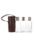 Troyan Wineries Triple Flask Hunting Set Leather Carry Case 3 x 20cl