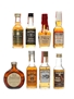 American Whiskey Miniatures Old Forester 1947, Jack Daniel's, Old Crow, Maker's Mark, Old Grand Dad, Southern Comfort, Wild Turkey, I W Harper 8 x 5cl