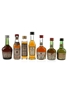 Bisquit 3 Star, VSOP, Courvoisier 3 Star, VSOP & Godeau Cognac  7 x 3cl-5cl