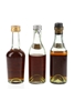 Assorted Cognac Bottled 1960s-1970s 3 x 5cl / 40%