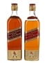 Johnnie Walker Red Label Bottled 1970s 2 x 75.7cl / 40%