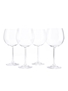 Four Cut Glass White Wine Glasses  11.5cm Tall