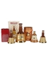 Bell's Ceramic Decanters  4 x 5cl-18.75cl