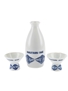 Hakutsuru Sake Porcelain Decanter & Cups  