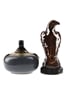 Beneagles Ceramic Curling Stone & Eagle Ceramic Decanter Bottled 1970s 2 x 5cl / 40%