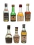 Cognac & Pineau Miniatures Hennessy, Mounie, Meukow, Otard 7 x 5cl