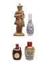 Ceramic Whisky Miniatures Bottled 1970s 4 x 5cl / 40%