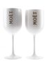 Moet & Chandon Plastic Glasses  2 x 22cm Tall