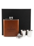 Glenfiddich Hip Flask With Funnel & Glasses  12.5cm x 9.5cm