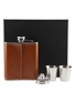 Glenfiddich Hip Flask With Funnel & Glasses  12.5cm x 9.5cm