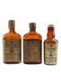 King George IV Bottled 1930s - US Import & British European Airways Corporation 3 x 4.7cl / 43.4%