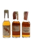 Assorted Kentucky Straight Bourbon Old Crow & Wild Turkey 101 Proof  8 Year Old 3 x 5cl