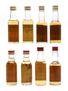 Single Malt Scotch Whisky Miniatures Glenmorangie, Dufftown, Bladnoch, Inchgower 8 x 5cl / 40%