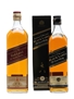 2 x Johnnie Walker Red & Black Label 1 Litre & 70cl 