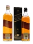 2 x Johnnie Walker Red & Black Label 1 Litre & 70cl 