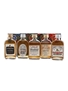 Linkwood 100 Proof, Strathisla 100 Proof, Glenlivet 8 Year Old 100 Proof, Glenfarclas 8 Year Old 100 Proof & Glen Grant 10 Year Old 100 Proof Bottled 1960s-1970s - Gordon & MacPhail 5 x 5cl / 57%
