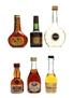 Assorted French Liqueurs Cusenier, Grand Marnier, Vieille Cure 6 x 3cl - 5cl