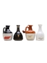 Assorted Whisky Ceramics King Of Scots, Tobermory, Rutherford, Ye Monks 4 x 5cl / 40%