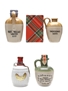 Assorted Whisky Ceramics Tullamore, Queen's Castle, Auld Lang Syne, Wee Tootie 4 x 5cl / 40%