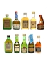 Courvoisier, Remy Martin, Martell, Hine, Bisquit Cognac 10 x 2.9 - 5cl / 40%