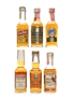 Assorted Kentucky Bourbon Whiskey Early Times, IW Harper, Old Grand Dad, Old Crow, JW Dant, Wild Turkey 6 x 4cl-5cl