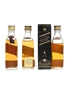 Johnnie Walker Red & Black Label Bottled 1970s & 1980s 3 x 5cl / 40%