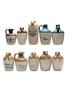 10 x Scotch Whisky Ceramic Miniature 