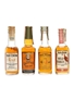 Assorted Kentucky Straight Bourbon Whiskey Old Crow, Old Grand Dad, Old Taylor & Wild Turkey 4 x 4.7cl-5cl