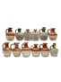 12 x Scotch & Irish Whisky Ceramic Miniature 