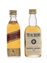 Johnnie Walker & Teacher's Bottled 1970s 2 x 5cl / 40%