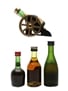 Courvoisier, Martell & Remy Martin Bottled 1960s & 1980s 4 x 3cl-5cl