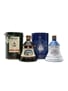 Bell's Ceramic Decanters Christmas 1989 & 90th Birthday 2 x 75cl / 43%