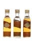 Johnnie Walker Black & Red Label Bottled 1960s & 1970s 4.7cl-5cl x 3