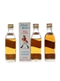 Johnnie Walker Black & Red Label Bottled 1960s-1970s 3 x 5cl / 40%