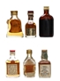 Assorted Blended Scotch Whisky Bottled 1960s-1970s - Bell's, Chivas Regal, Stewart's, White Heather 6 x 2.8cl-5cl