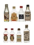 Assorted Gin, Rum, Tequila & Vodka Bottled 1960s-1970s 8 x 3cl-5cl