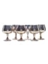 Six Metal Goblets  