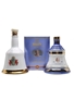 Bell's Ceramic Decanters Queen Elizabeth 60th & Queen Mother 100th 75cl & 70cl