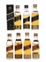 Johnnie Walker Black & Red Label Bottled 1970s & 1980s 7 x 5cl / 40%