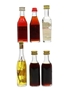 Assorted Italian Liqueurs Campari, Cynar, Strega & Zucca 6 x 3cl-4.5cl