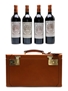 Chateau Pichon Baron Longueville 2001, 2002, 2003 & 2004 Alexandre Mareuil Mini Vertical Leather Case 4 x 75cl