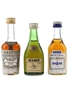 Hennessy, Hine & Martell Bottled 1960s-1970s 3 x 5cl / 40%