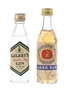 Gilbey's Gin & Rum Bottled 1970s 2 x 5cl