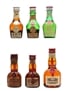 Benedictine DOM & Grand Marnier Bottled 1970s-1980s 6 x 3cl-5cl