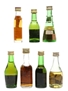 Assorted Brandy Asbach, Bonet, Beauregard, Dubor, Istra, Rostand, Three Barrels 7 x 3cl-5cl