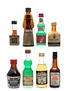 Assorted Liqueurs Of The World Dolfi, Frangelico, Fuentes, Get, Gran DYC, Irish Mist, Peter Heering 8 x 3cl-5cl