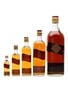 Johnnie Walker Red Label Bottled 1970s - Graduated Set 5 x 5cl-187.5cl